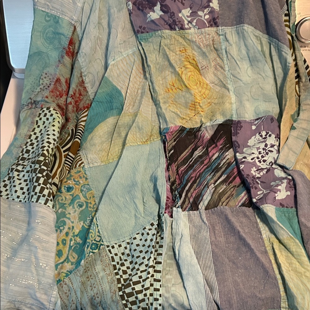 Jayli Patchwork Wrap Maxi Skirt